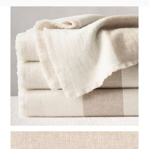 RH Banded Cashmere 2 Tone Throw